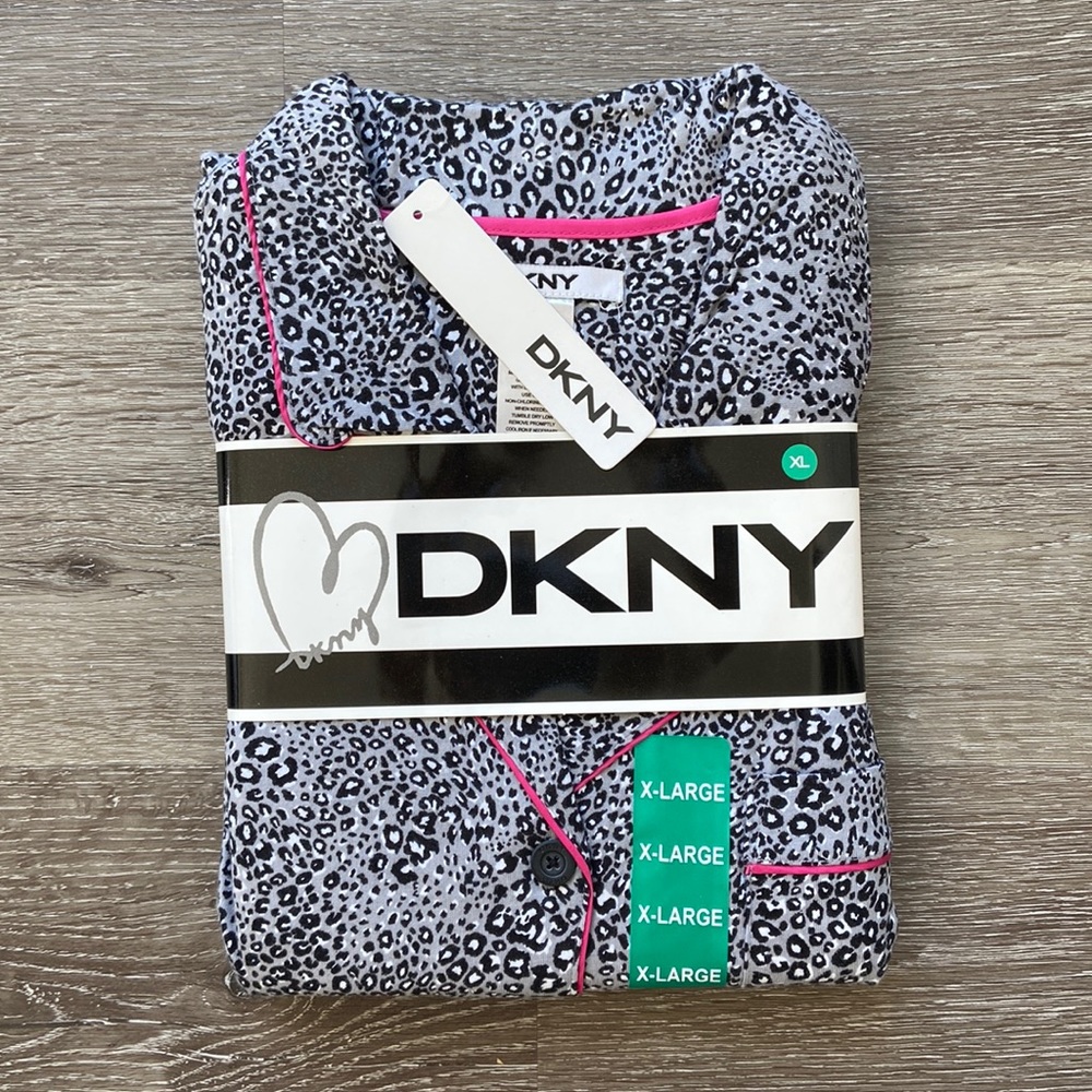 NWT DKNY Cheetah Print Pajama Set